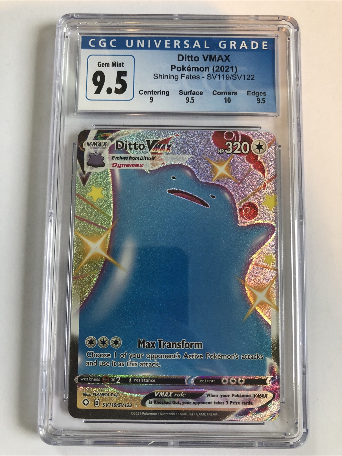 Ditto VMAX 2021 Sword & Shield: Shining Fates #SV119 Shiny Rare (Full Art) Price Guide - Sports Card Investor Ditto VMAX 2021 Sword & Shield: Shining Fates #SV119 Shiny Rare (Full Art) Price Guide - Sports Card Investor