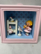 Vintage Hand Painted Nursery Decoration Charms Heartline Italy W/ Box. Cute 
