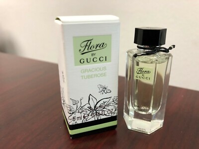 GUCCI FLORA GRACIOUS TUBEROSE 0.16 FL oz / 5 ML EDT Splash Miniature In Box