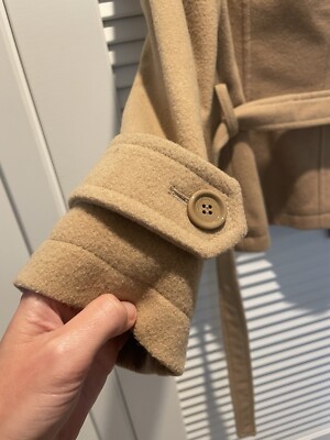 Moschino Duffle Coat - Small Camel Beige Wool | eBay