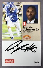 Lonnie Johnson Jr SIGNED 2019 Senior Bowl Card AUTO ~ Kentucky Wildcats Football