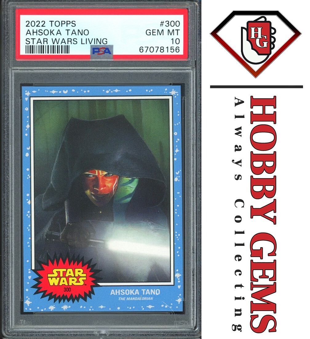 AHSOKA TANO PSA 10 2022 Star Wars Topps Living The Mandalorian #300 C7