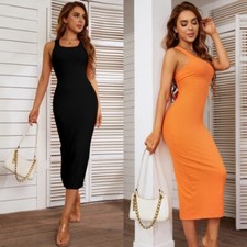 Women's Slim Fit Dress Sling Split Style Dress Sexy Fashion Backless Party Gown
