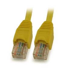 3ft Cat5E Ethernet RJ45 Patch Cable  Stranded  Snagless Booted  YELLOW