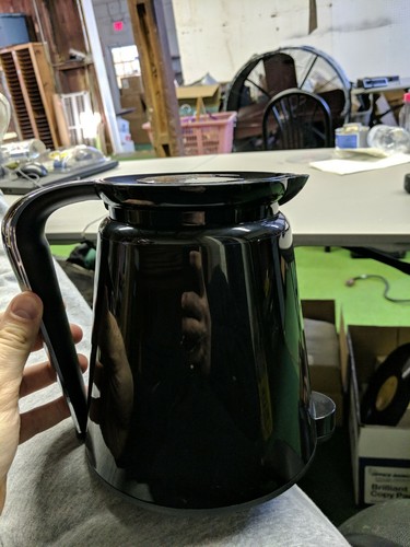 Black Plastic Coffee Pot 32 Ounces 