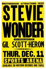 Stevie Wonder - POSTER - Live MOTOWN 1980 Los Angeles Concert  - Gil Scott Heron