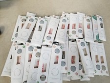 Huge Lot of 54 - Tiny Teethers - Silicone Pacifier Clip - Gray Pink