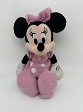 Disney Minnie Mouse Plush Plushie Doll 12In Classic Pink Dress Stuffed Toys  P5