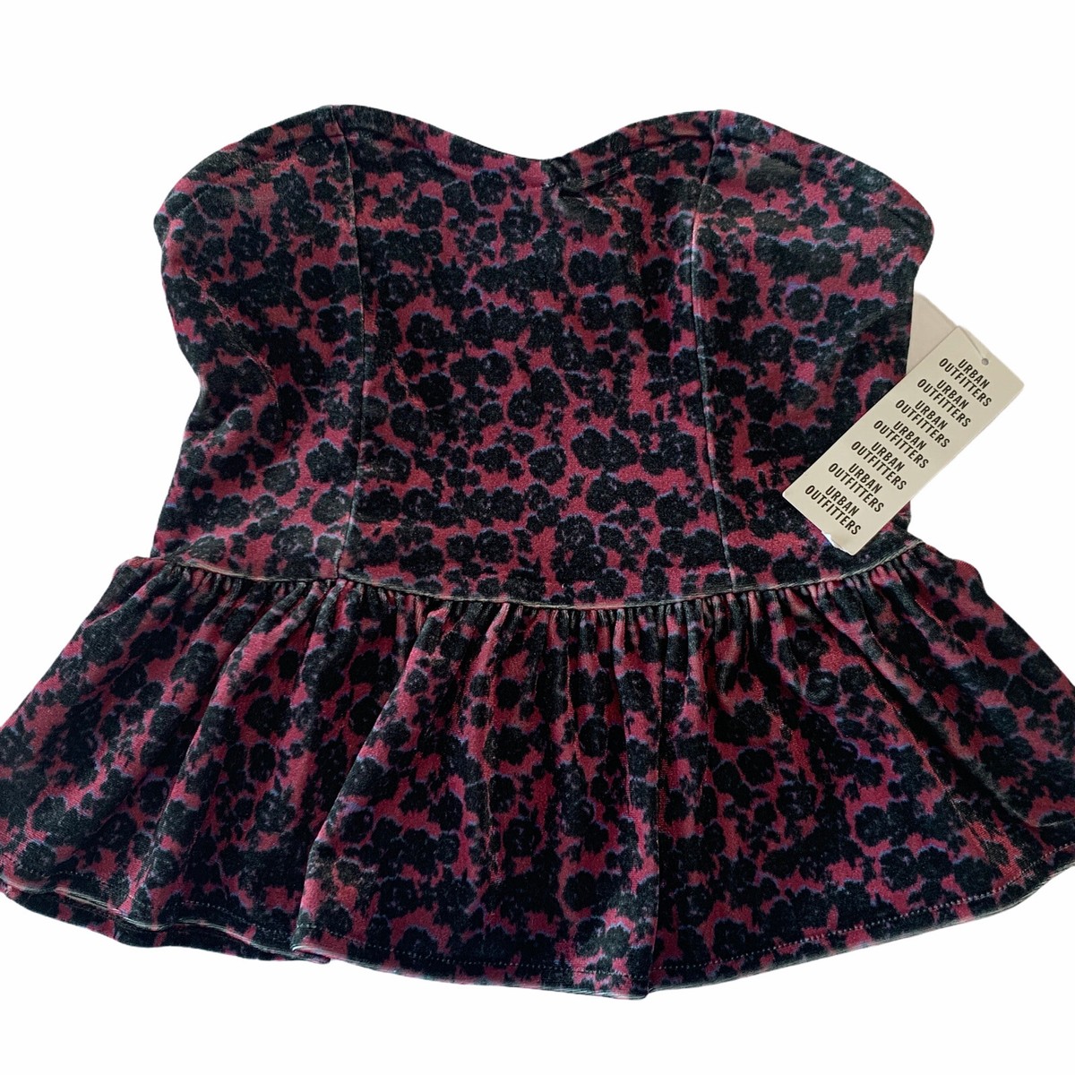 Urban Outfitters Black Velvet Tube Dress NWT Urban Outfitters