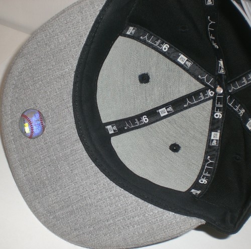 Los Angels Dodgers Cap Hat Snapack New Era Medium Large Black Silver Gray LA MLB - Picture 10 of 12