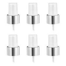 6 Pcs Silver White Spray Top, 24/410 Fine Mist Sprayer Reusable Replacement Top