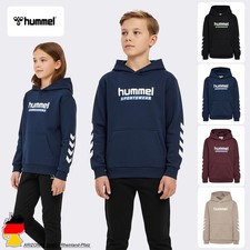 Hummel Kinder Hoodie Unisex Kapuzenpullover mit Logo und Taschen