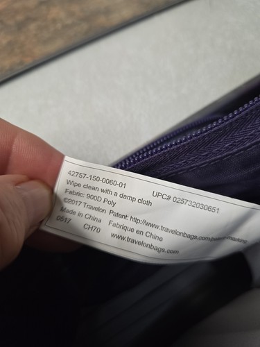 Travelon ANTI-THEFT CLASSIC CROSSBODY BUCKET BAG IN PURPLE By Travelon - Picture 12 of 14