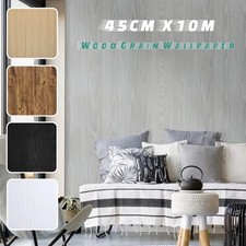 10M Wood Effect Self Adhesive Wallpaper Film Roll Stickers For Furniture Door