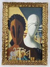 Giorgio de Chirico olio su tela (fatto a mano) firmato e timbrato