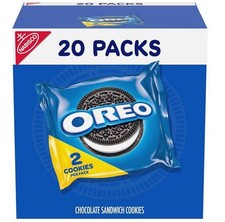 OREO Chocolate Sandwich Cookies, 20 Snack Packs 2 Cookies Per Pack 