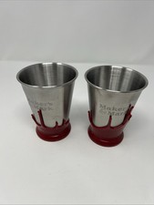 Makers Mark Wax Dipped Julep Cups Pair of 2 (rare) Free Shipping