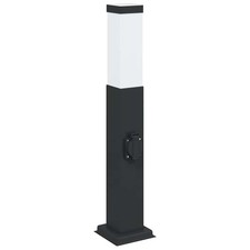 Image of Bollard Light 50cm Black Stainless Steel with Outlet IP44 Outdoor vidaXL