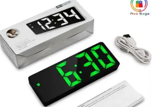 LED Clock GH0712L Digital Guard Your Sleep Black High/Low Brightness