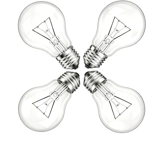 60 Watt Incandescent Light Bulbs, A19 Clear 60W Bulb E26 Medium Base Shatter Res