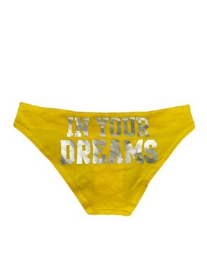Victoria s Secret PINK Y2K Cheeky Bikini Panty Yellow  In Your Dreams  M  NWT