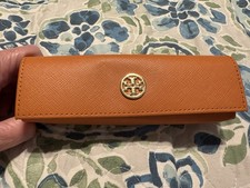 Tory Burch Orange Glasses Case-Small Size For Small Glasses Or Sunglasses. VGUC