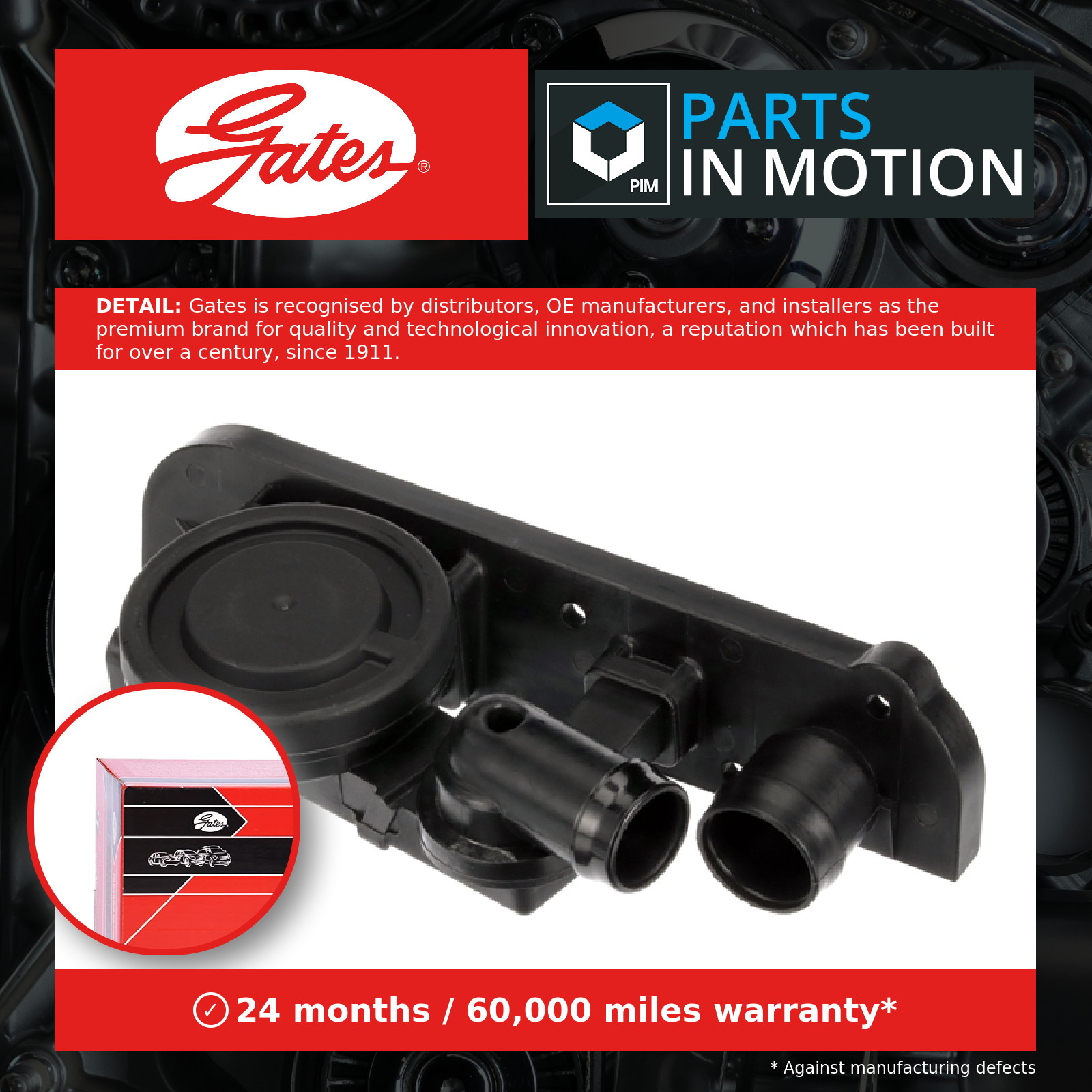 Gates EMH905 Crankcase Ventilation Oil Separator Replacement Fits Audi Seat VW - Image 9