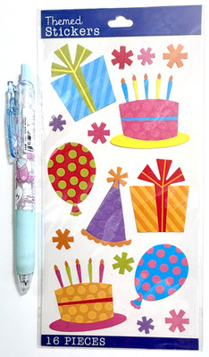 Birthday Party Stickers Scrapbooking Card Journal Planner Sticko