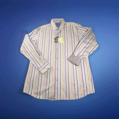 Mens XXL Herringbone Visconti Black Limited Edition Button Down - NWT $140 MSRP