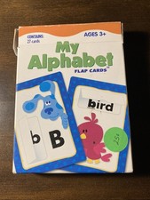 VTG 2003 Blue  s Clues Flap Flash Cards ABC My Alphabet Complete Nick Jr Y2K