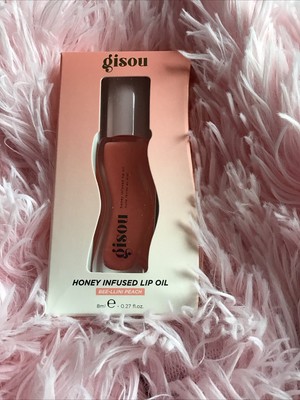 NEW Gisou Honey Infused Bee-llini Peach Lip Oil Hyaluronic Acid Hydrates Plump
