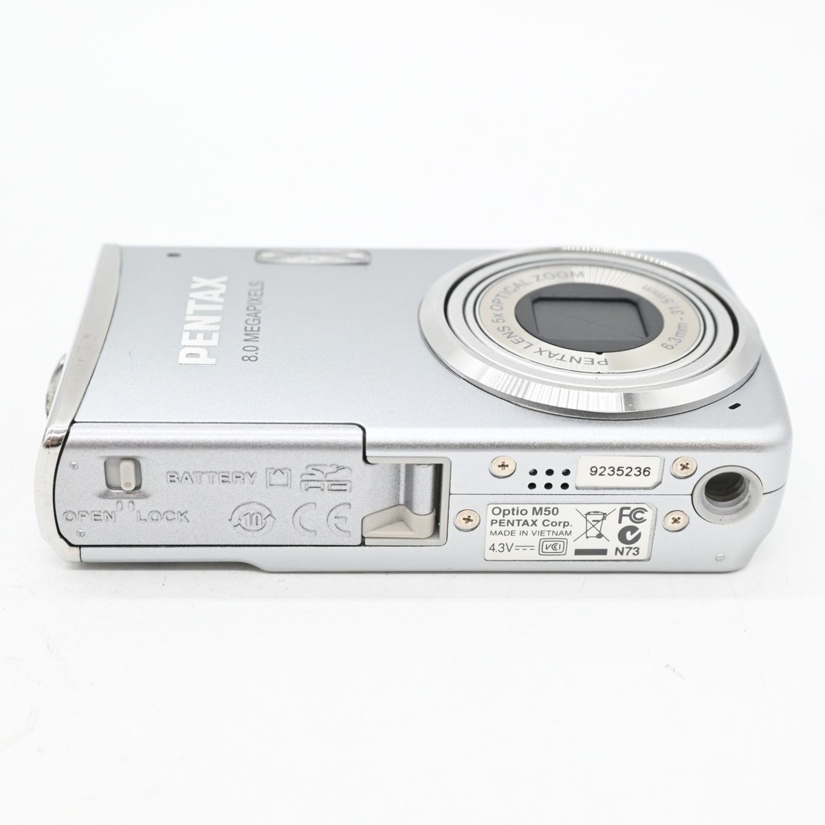 PENTAX OPTIO M50 Digital Camera Silver 8MP Optical 5x Zoom Compact