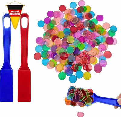 Magnetischer Bingo Chips Set für Spiele und Gehirntraining, 200 Chips, 2 Stäbe