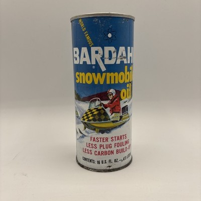 Vintage Bardahl Snowmobile Motor Oil Tin Can Unopened 16oz