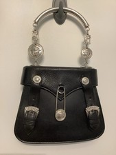 Rare GIANNI VERSACE Atelier Medusa Safety Pin 🧷 Leather Collectors Hand Bag