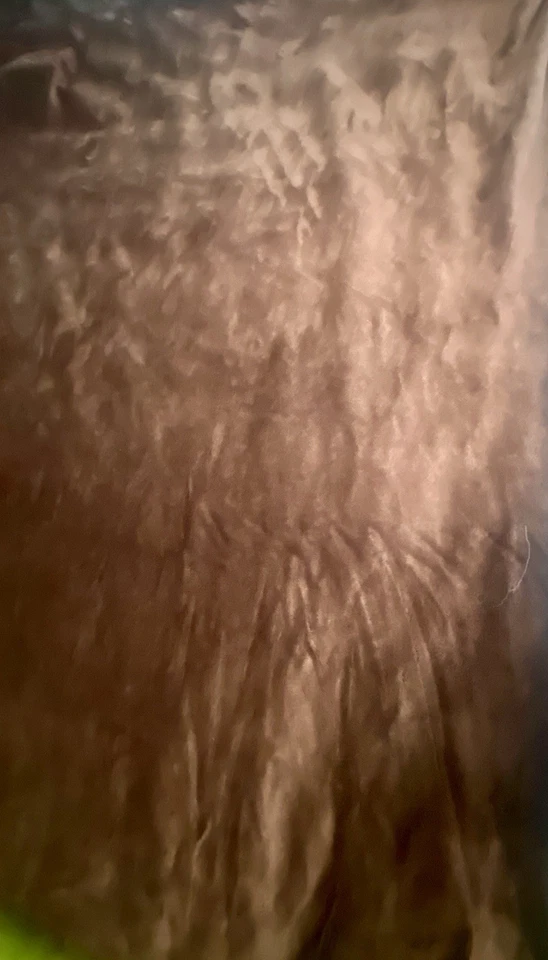 West Elm Deep Brown Hombre Faux Fur Throw Blanket 47x60 - Image 4 of 4