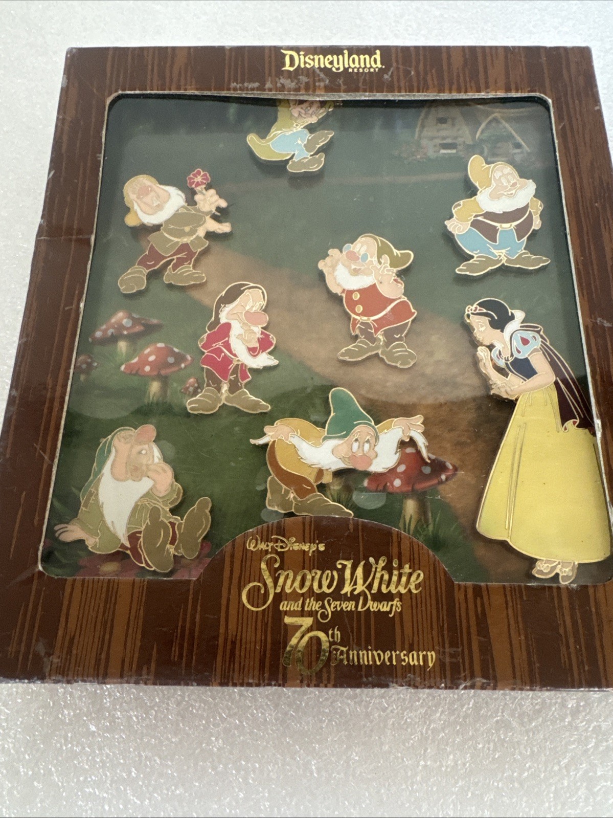 Disneyland Resort 2007 Pin Box Set Snow White and 7 Dwarfs Anniversary LE 1000