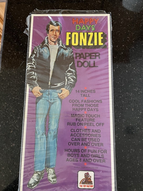 Happy Days Fonzie Paper Doll - Vintage 1976 – NEW Sealed! Rare Retro Collectible