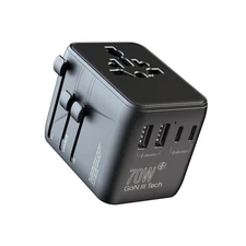 70W International European Travel Plug Adapter - HICHOR Fast Universal Travel...