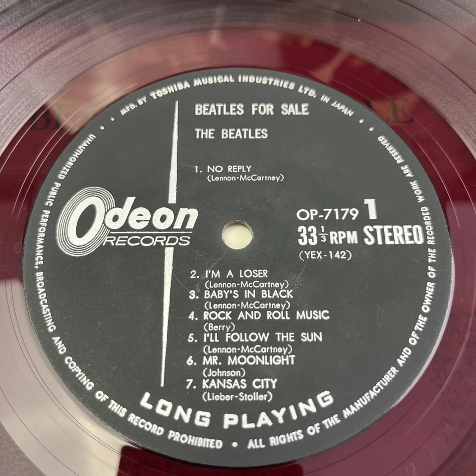 Beatles – Beatles For Sale 1965 1st Japan Pressing LP Red Vinyl Record OP7179 - Bild 2 von 4
