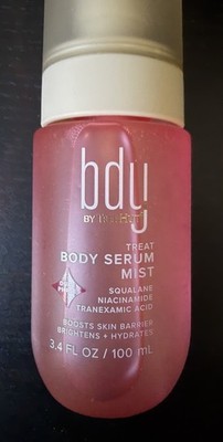 bdy Body Serum Mist 3.4 oz. by Tree Hut Boosts Skins Barrier Brightens Hydrates