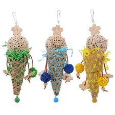 3 Pcs Climbing Hanging Toy Bird Foraging Play Accessories Budgie Treats