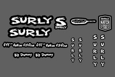 Surly Big Dummy Mountain Bike USA Made Replacement Decals Stickers Frame