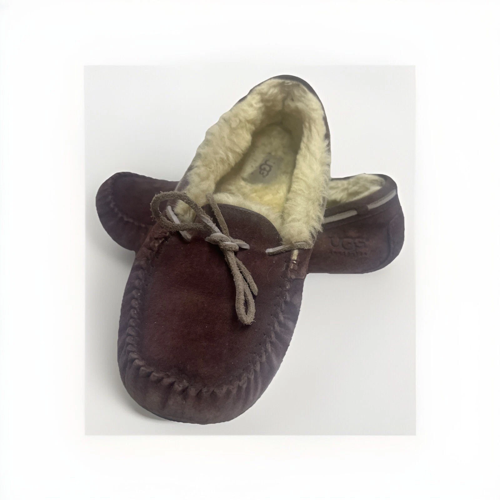 UGG Australia Pantofole Donna Taglia 9 Dakota Mocassini Shearling Slip On 5133