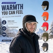 Winter Warm Hat with Ear Flaps Russian Ushanka Aviator Ski Cap for Men Women