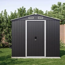 8 x 6 FT Outdoor Storage Shed with Air Vent, Lockable Door