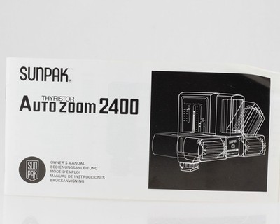 Bedienungsanleitung Sunpak thyristor auto zoom 2400 owners manual