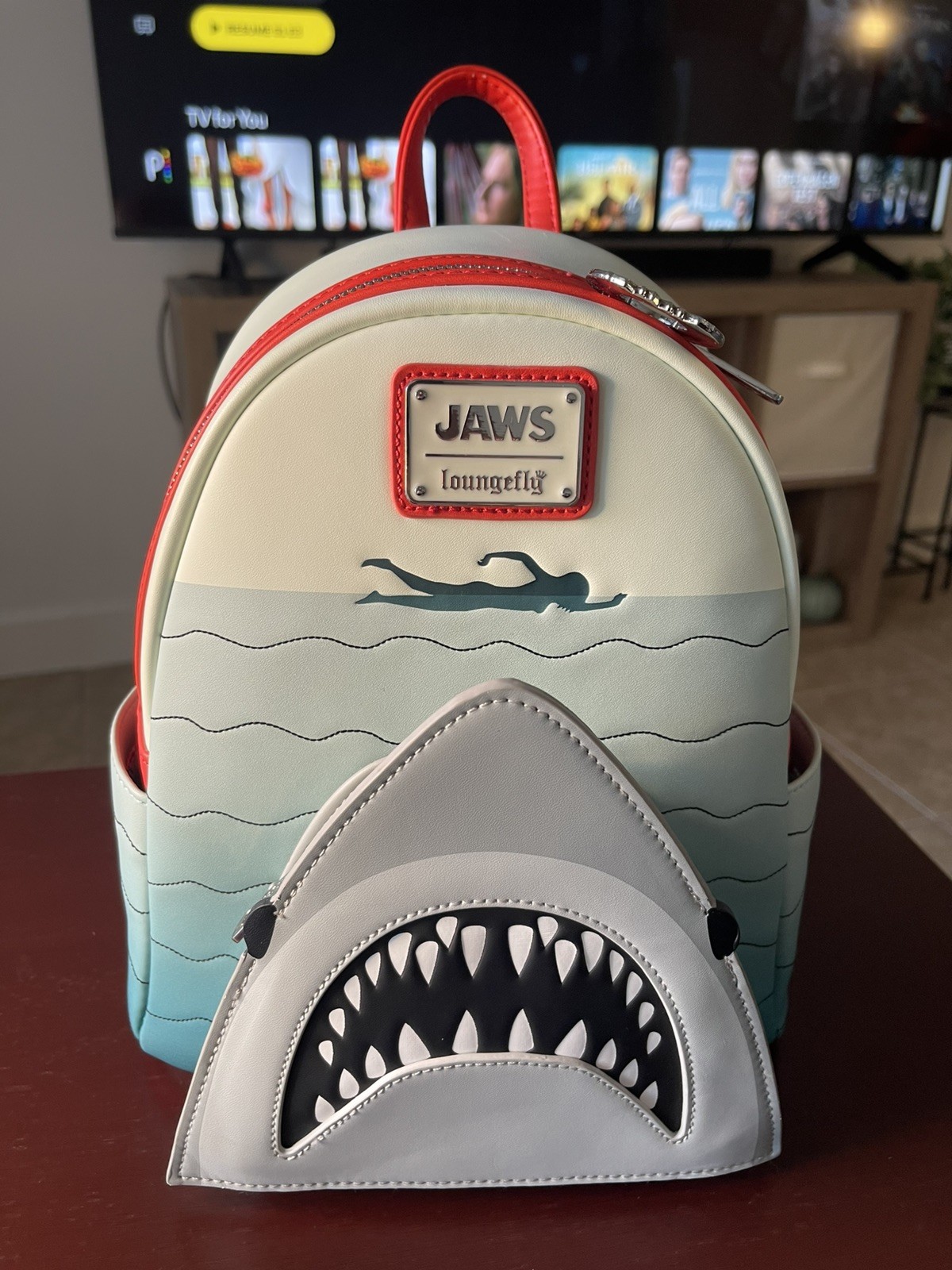Jaws Loungefly Mini Backpack Universal Studios Fl… - image 1