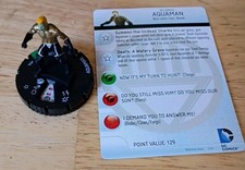 Heroclix War of Light set Aquaman 034 Uncommon figure w/card 
