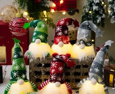 Light-Up Christmas Gnome   Scandinavian Holiday Decor multicolor